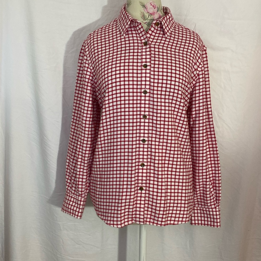 Lands End Cotton Long Sleeve Button Down Shirt